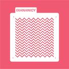 Estêncil Diananicy Nº 424 - Stencil Chevron Textura para Artesanato