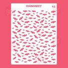 Estêncil Diananicy Nº 43 - Stencil para Confeitaria Reutilizável e Lavável - Ideal para Bolos e Doces