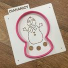 Estêncil Diananicy Nº 478 - Cortador Globo e Stencil Boneco de Neve - D250411 Estêncil Diananicy Nº 478 - Cortador Globo e Stencil Boneco de Neve - D250411