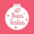 Estêncil Diananicy Nº 499 - Stencil Boas Festas Redondo para Confeitaria Estêncil Diananicy Nº 499 - Stencil Boas Festas Redondo para Confeitaria
