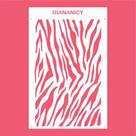 Estêncil Diananicy Nº 70 - Stencil Textura Zebra - Tronco - Tigre para Confeitaria