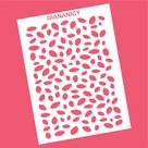 Estêncil Diananicy Nº 78 - Stencil para Decoração de Bolos e Doces com Folhas ao Vento