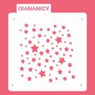 Estêncil Diananicy Nº 84 - Stencil Estrelas para Decoração de Bolos e Doces