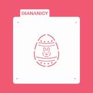 Estêncil Diananicy Nº257 - Stencil para Decoração de Ovos e Doces