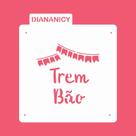 Estêncil Diananicy Nº270 - Stencil Trem Bão para Decoração de Bolos e Doces
