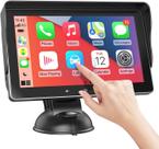 Estéreo para carro Hinine 7 HD Double Din com CarPlay e Android Auto