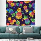 Estética de parede de tapeçaria e frutas de abacaxi 280x150cm Estética de parede de tapeçaria e frutas de abacaxi 280x150cm