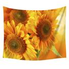 Estética de sala de parede de tapeçaria com flores de girassol 150x100cm