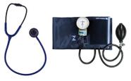 Estetoscópio Bic Azul Black + Esfigmomanômetro P.a Med Estetoscópio Bic Azul Black + Esfigmomanômetro P.a Med