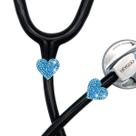 Estetoscópio Charms HEYGOO Heart, pacote com 2 Bling RN Nurse Blue