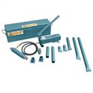 Esticador Hidráulico 10 Toneladas 14 Peças Kit Repuxo Automotivo Profissional com Pistão Bomba e Extensões para Funilaria Oficina
