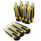 Estilete 18mm Largo cabo emborrachado Kit 6 Unidades Atacado