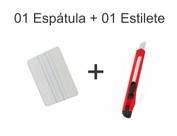 Estilete E Espátula Aplicação Adesivo Film Envelopar Estilete E Espátula Aplicação Adesivo Film Envelopar