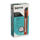 Estilete Estreito Plástico 9mm CAIXA COM 12 UN Bazze B4001 Aço Carbono Com Tratamento Antiferrugem e Trava de Segurança