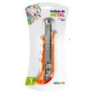 Estilete largo em metal lamina 18mm cores - leonora