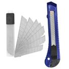 Estilete Largo Plástico 18mm Bazze CORES SORTIDAS Trava de Segurança + Blister 10 Unidades Lâminas de Reposição / Refil
