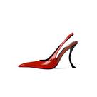 Estiletes de salto alto para mulheres CAGLGLZ Stiletto Red Envernizado