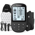 Estimulador muscular TENS Unit Symass 24 modos com 10 almofadas pretas