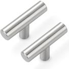 Estmoon Juego de 30 Tiradores para Gabinetes en Acero Inoxidable Níquel Cepillado 5 cm