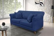 Estofado Felipe Luxo 3 Lugares 2,20m Suede - Se Liga Shop