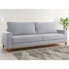 Estofado Living 4 Lugares Columbia 2,2M Linho Inox - Casa Giulia