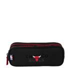 Estojo 2 Compartimentos Nba Legend - Bulls Preto