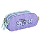 Estojo 3 Divisórias Stitch Roxo - Luxcel