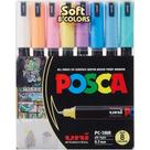 Estojo 8 Unidades Marcador Posca Uni-ball Pc-1mr Soft Colors 60.9800 1 ed