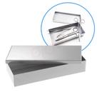 Estojo Aço Inox sem furos com tampa 18x08x03 Instrumental Auto Clave