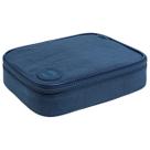Estojo Box Académie Nylon Escolar Com Divisória 24 Elásticos