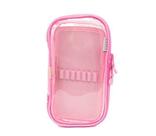 Estojo box cristal 50 pens rosa bebê sabra