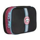 Estojo Box Escolar Com Elástico 36 Pens Panda Pandinha Preto