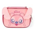 Estojo Box Escolar Stitch Pelúcia 3D Disney Rosa Infantil