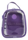 Estojo Box Escolar Versátil Cristal Lilás Estojo Box Escolar Versátil Cristal Lilás