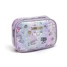 Estojo Box Feminino Holográfico Glitter Espaçoso Escolar