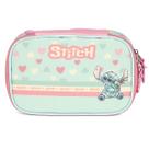 Estojo Box Grande Escola Infantil Stitch Disney Verde Menina