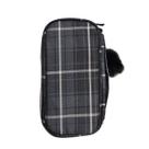 Estojo Box Grande Escolar Xadrez Preto com Pompom Alça Organizador Lápis Material Aula Moderno Estojo Box Grande Escolar Xadrez Preto com Pompom Alça Organizador Lápis Material Aula Moderno