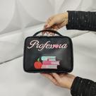 Estojo Box Grande Multifuncional Preto Personalizado Professora para lápis/materiais - Coutre Bolsas