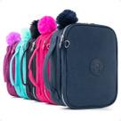 Estojo Box Organizador Escolar Bolsinha De Lápis Com Pompom Estojo Box Organizador Escolar Bolsinha De Lápis Com Pompom