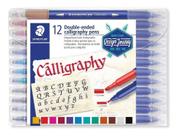 Estojo Caneta Caligrafia E Lettering Staedtler 12 Cores