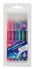Estojo Caneta Hidrocor Tris Mega Cosmos 6 Cores C/ Glitter