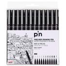 Estojo Caneta Nankim Pin Preta com 12 unidades - Uni