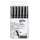 Estojo Caneta Nankim Pin Preta com 6 unidades - Uni