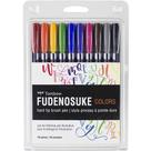 Estojo Caneta Pincel Tombow Fudenosuke C/10 Cores 56429 1 ed