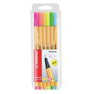 Estojo Caneta Point 88 Neon com 6 Cores - Stabilo