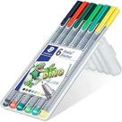 Estojo Caneta Triplus Fineliner Dino C/6 Cores Staedtler 0,3mm 334sb6cs10 Estojo Caneta Triplus Fineliner Dino C/6 Cores Staedtler 0,3mm 334sb6cs10