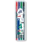 Estojo Caneta Triplus Rollerball Staedtler 0.4mm C/4 Cores 403 SB4 03