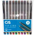 Estojo CiS Tip Line c/10 Canetas Ponta Sintética 0.4mm Hidrográfica