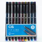 Estojo com 10 Canetas Cis Tip Line 0.4mm