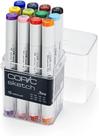 Estojo com 12 Cores Marcador Artístico Copic Sketch Basic 12502087